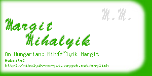 margit mihalyik business card